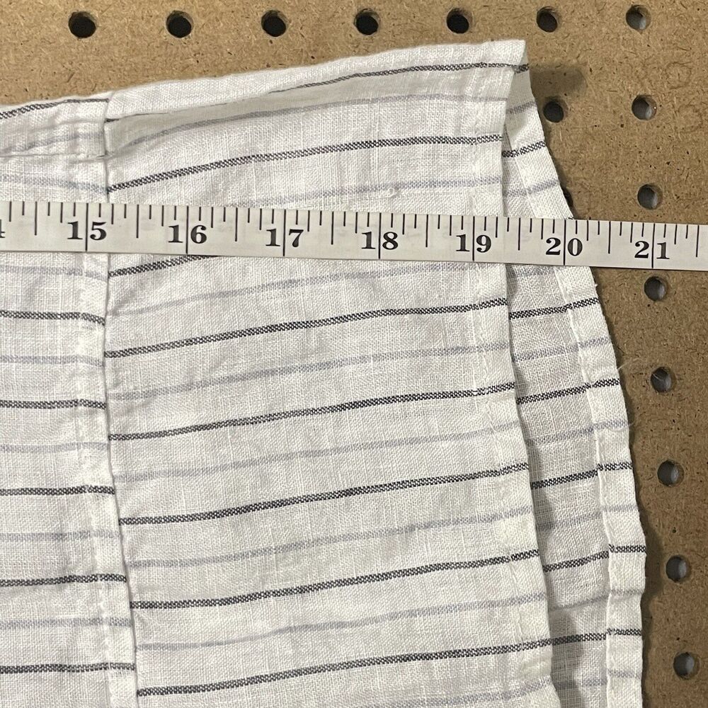 FLAX Balloon Wide Leg Cropped 100% Linen Pants Lagenlook P(4-6) White Women - Picture 9 of 10